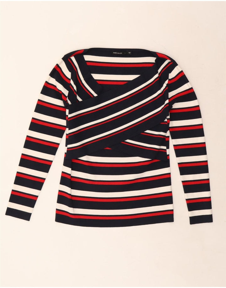 Top damski KAREN MILLEN z długim rękawem, UK 14, duże, wielokolorowe paski