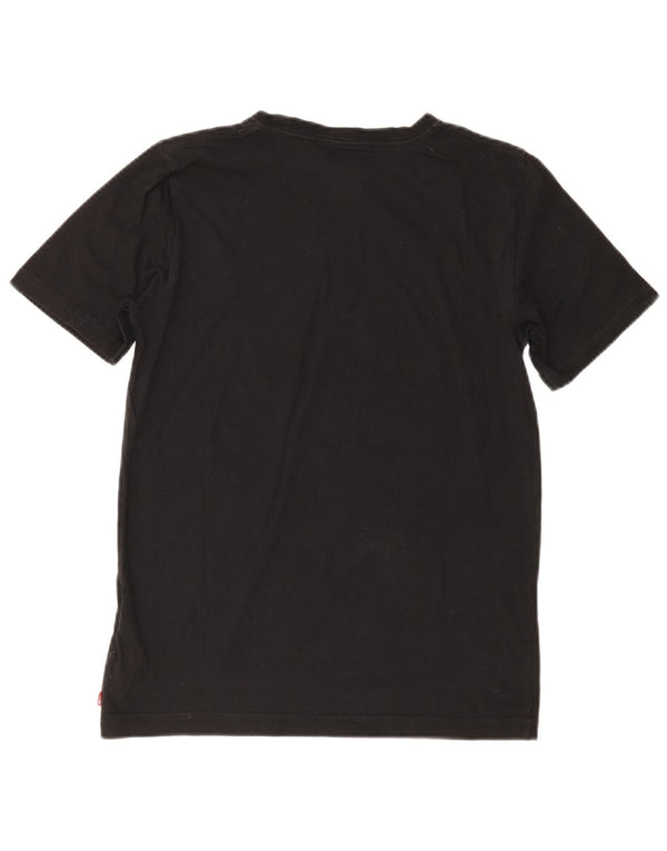 Chłopięcy T-shirt z grafiką Levi's Top 15-16 lat, czarny, bawełniany, rockowy