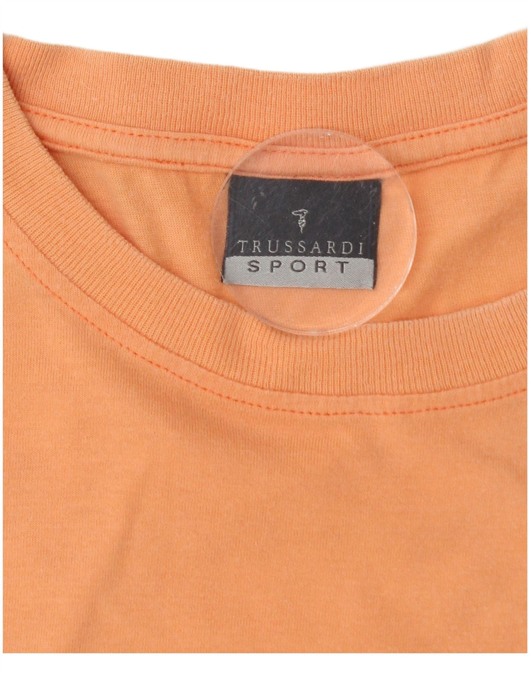 T-shirt męski TRUSSARDI Top w średnim kolorze pomarańczowym