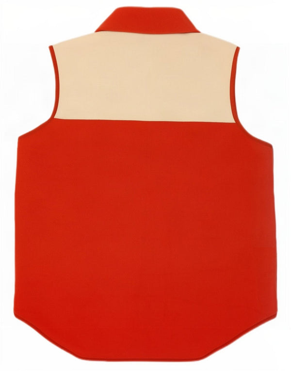 Tog 24 Womens Oversized Fleece Gilet UK 16 Large Red Colourblock Polyester