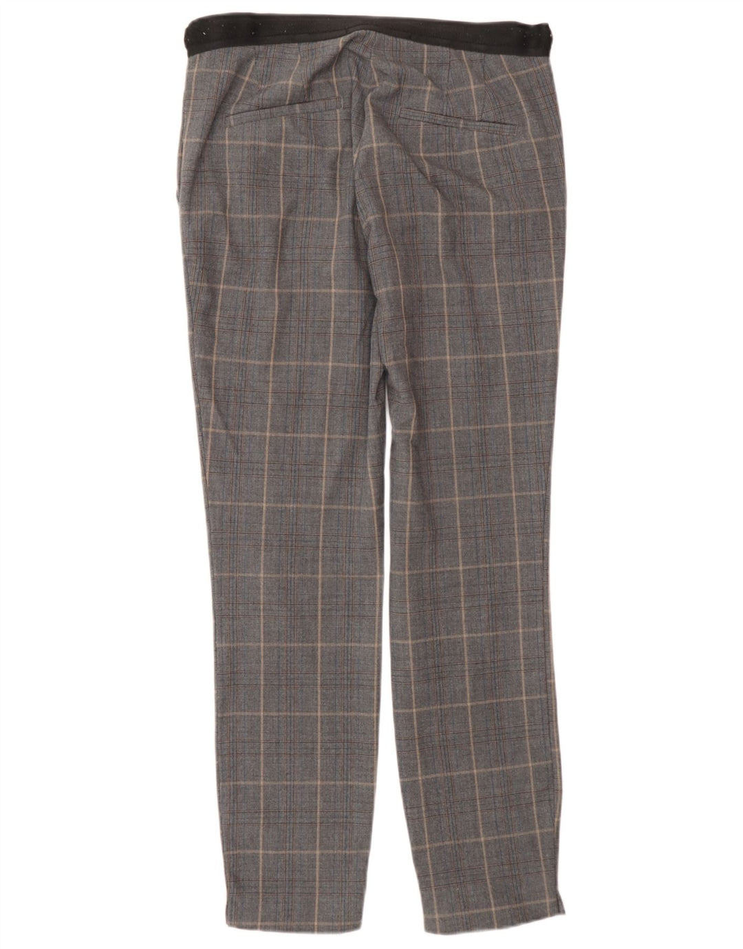Damskie spodnie garniturowe Zara XS W24 L27 Szara krata, poliester