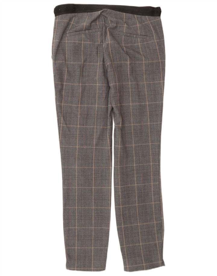 Damskie spodnie garniturowe Zara XS W24 L27 Szara krata, poliester