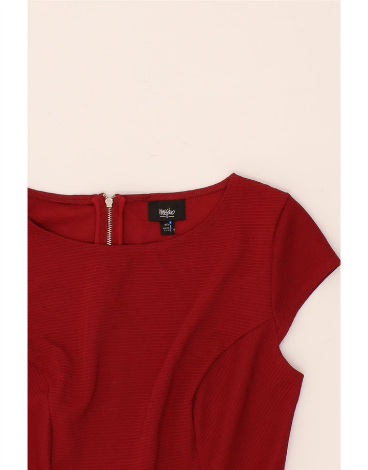 MOSSIMO Womens Peplum Dress UK 12 Medium Red Polyester Vintage Mossimo and Second-Hand Mossimo from Messina Hembry 