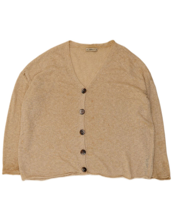 Damski sweter oversize Zara UK 14 Średni Beż Akryl