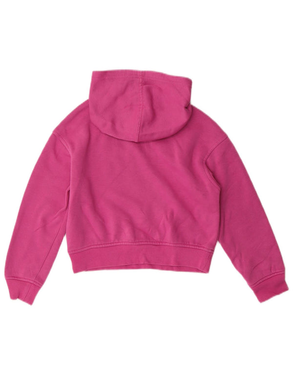 Dziewczęcy sweter z kapturem i grafiką Tommy Hilfiger 6-7 lat, mały, różowy, nakrapiany