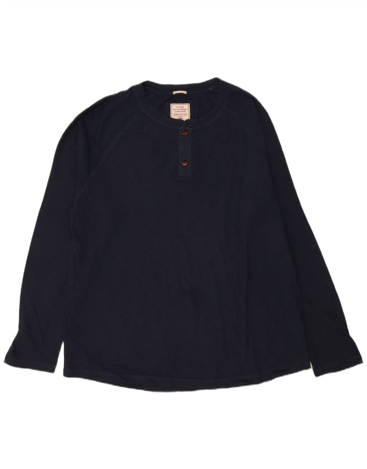 Top męski Fat Face z długim rękawem, 2XL, granatowy, bawełniany