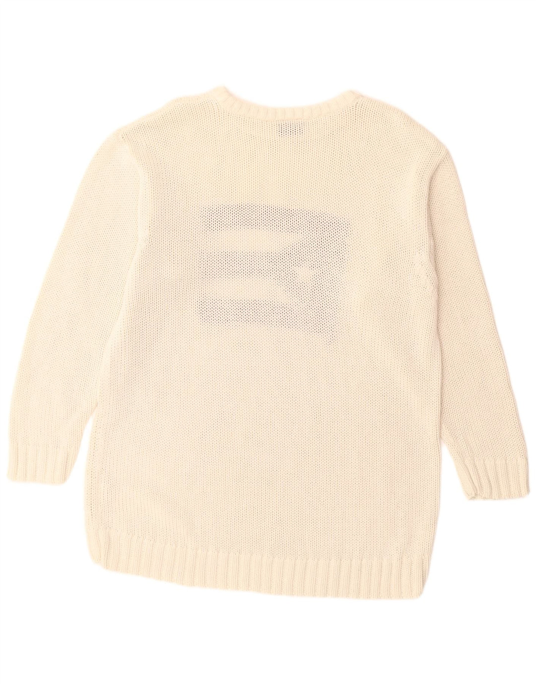 Męski sweter z wycięciem pod szyją ARIZONA, duży, biały, bawełniany