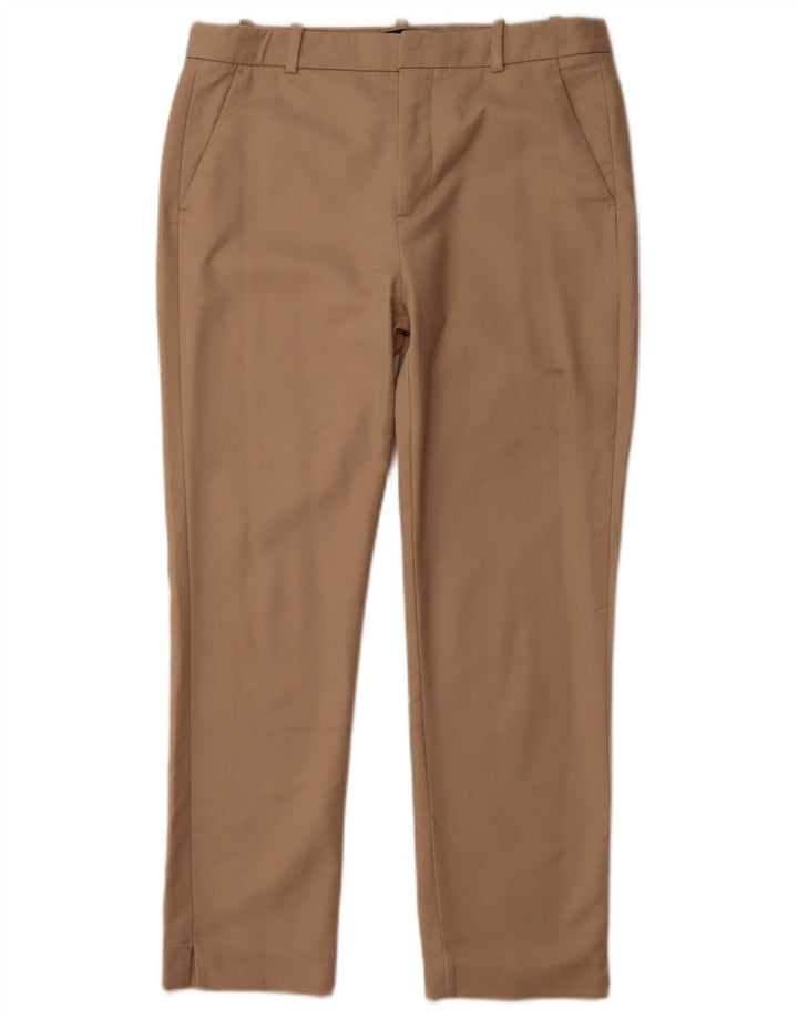 Damskie spodnie chino basic zwężane ZARA EU 38 Small W28 L25 brązowa bawełna