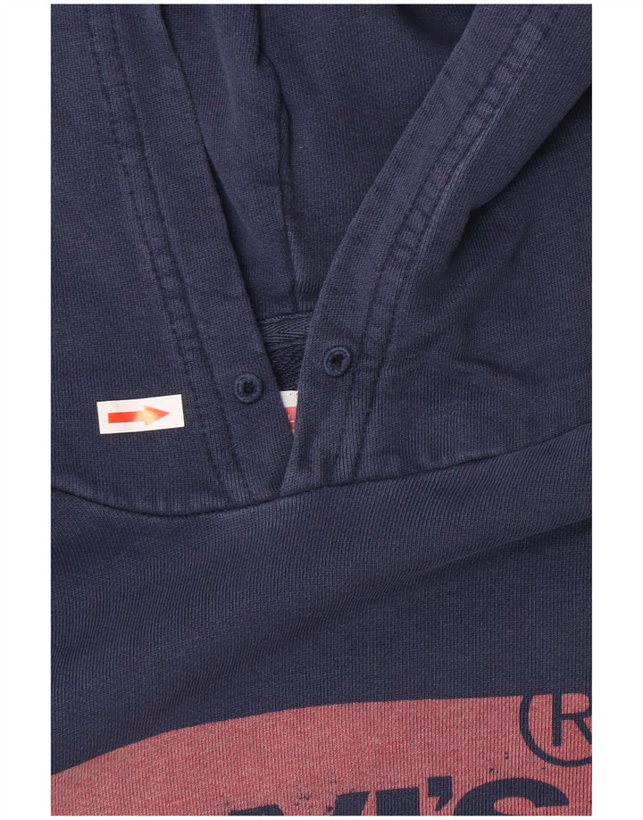 Męski sweter z kapturem Levi's z grafiką, średni granatowy, bawełniany