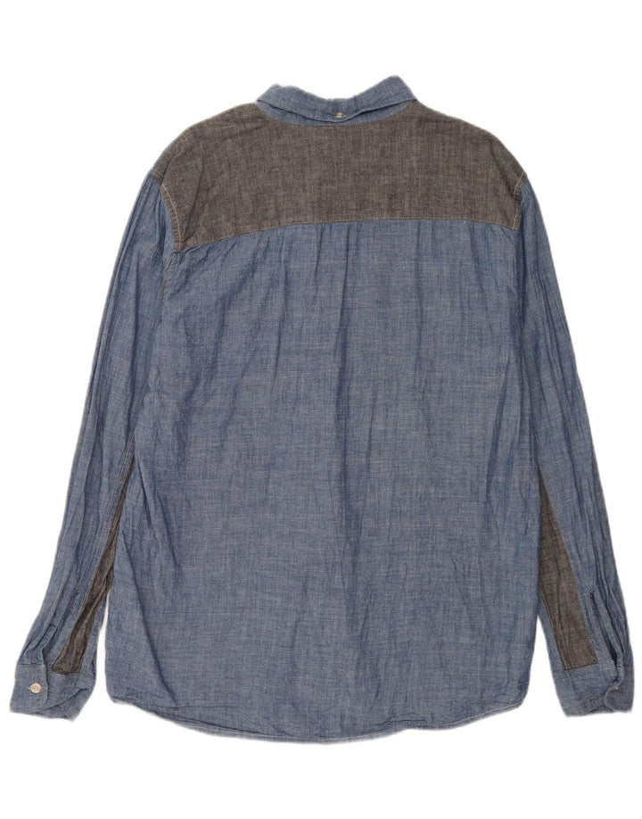 Koszula męska Carhartt XL, niebieska, bawełniana z blokami kolorów