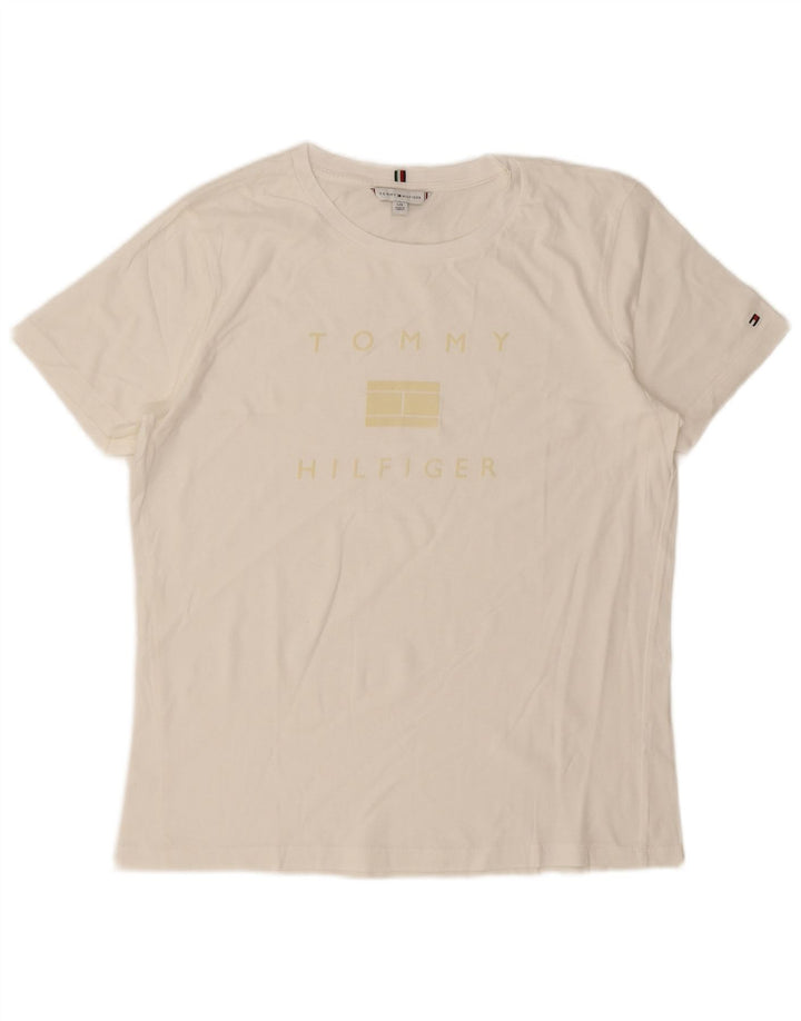 T-shirt damski Tommy Hilfiger Top UK 16, duży, biały