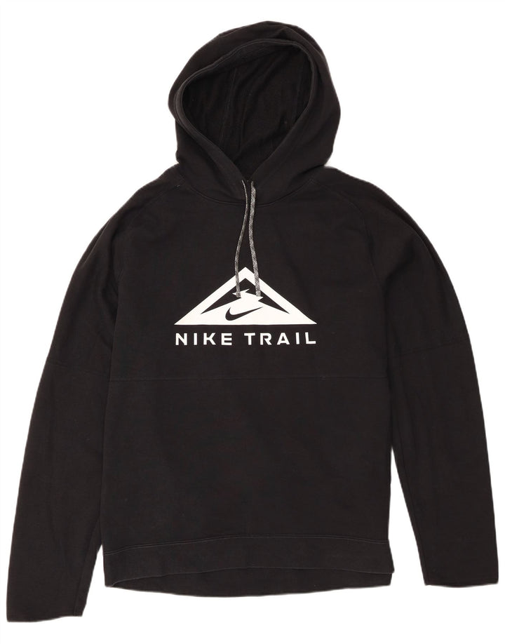 Męska bluza z kapturem Nike Dri Fit Graphic, średnia czarna, bawełniana
