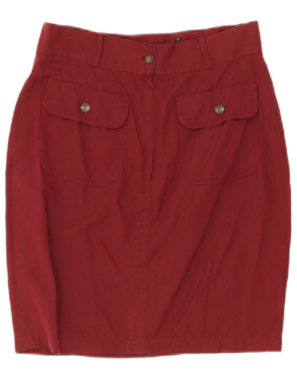 SUPERIOR Damska spódnica ołówkowa IT 44 Medium W27 Burgundowa bawełna