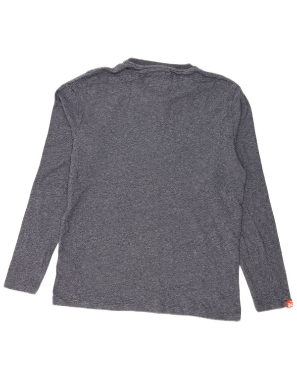 Męski top Superdry z długim rękawem 2XL, granatowa, bawełniana w cętki