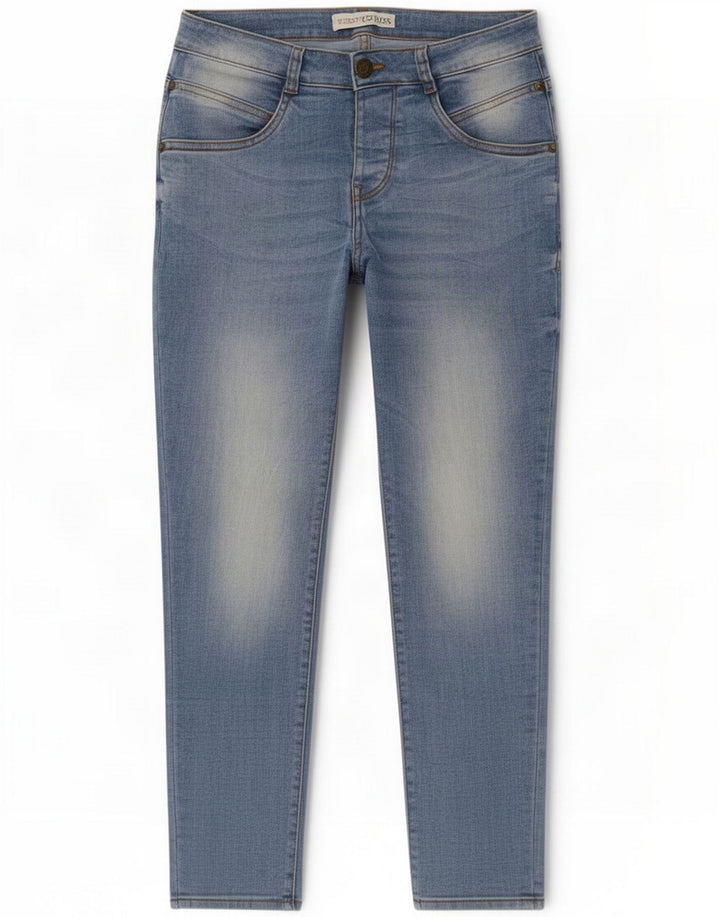 Krótkie jeansy damskie Guess W30 L26 niebieskie