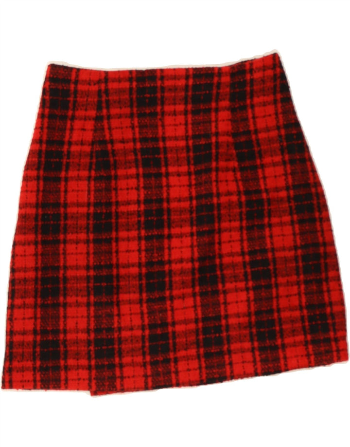 VINTAGE Womens Wrap Skirt W28 Medium Red Check Vintage Vintage and Second-Hand Vintage from Messina Hembry 