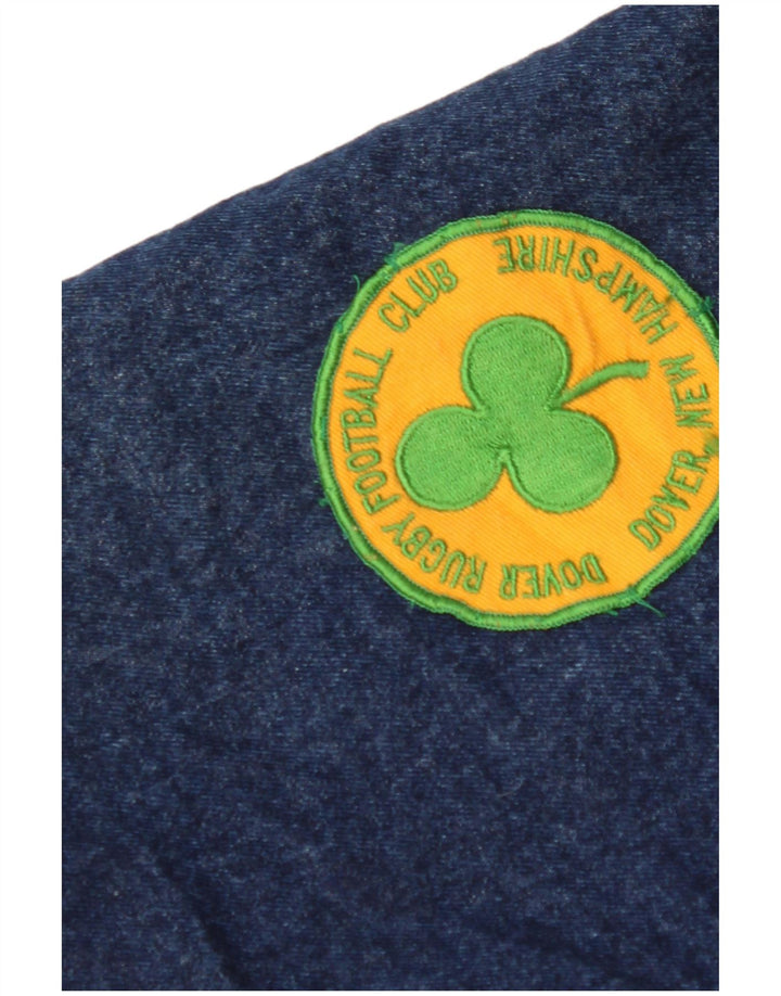 Męska kurtka dżinsowa Dover Sherpa w stylu VINTAGE UK 40, duża niebieska