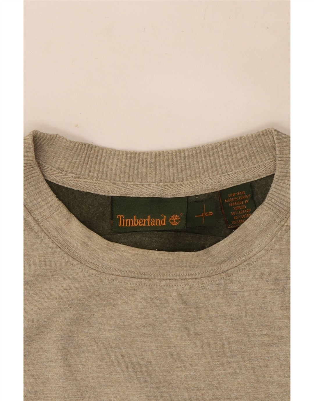 Męski top Timberland z długim rękawem, duży, szary, bawełniany