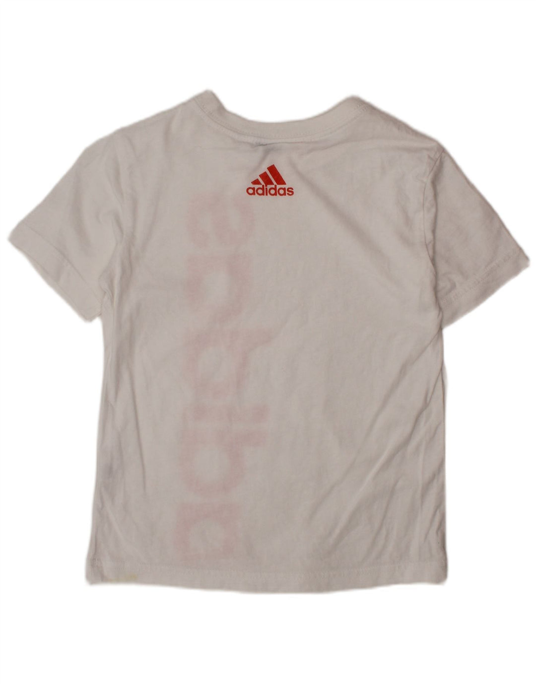 Chłopięcy T-shirt z grafiką ADIDAS, 5-6 lat, biały