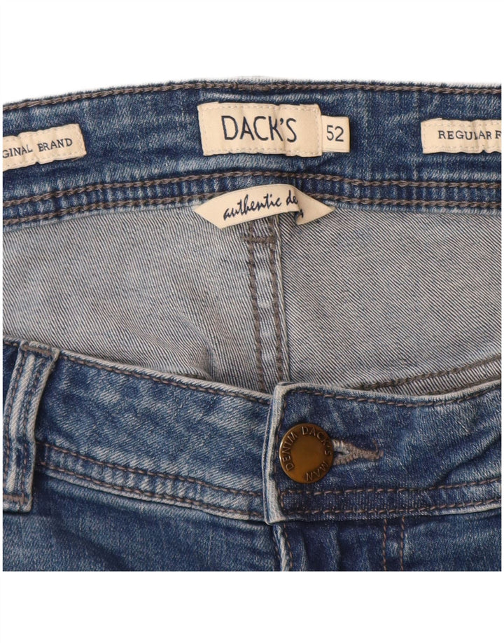 Dack's Męskie proste dżinsy o regularnym kroju IT 52 XL W36 L33 Niebieskie