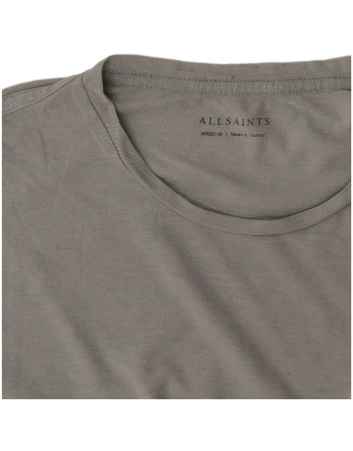ALL SAINTS Mens T-Shirt Top Medium Grey Flecked