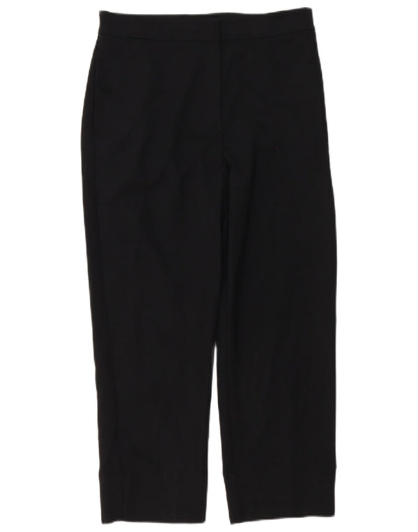 Spodnie damskie Marks & Spencer, proste, przycięte, UK 10, małe, W28 L24, czarne