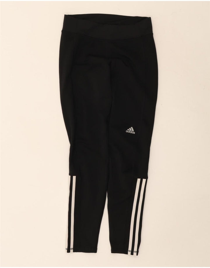 Legginsy damskie Adidas UK 8/10, małe, czarne, poliestrowe