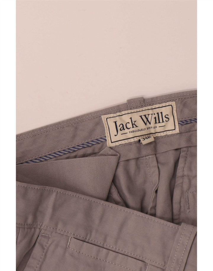 Męskie spodnie typu slim chino Jack Wills W34 L32 szare