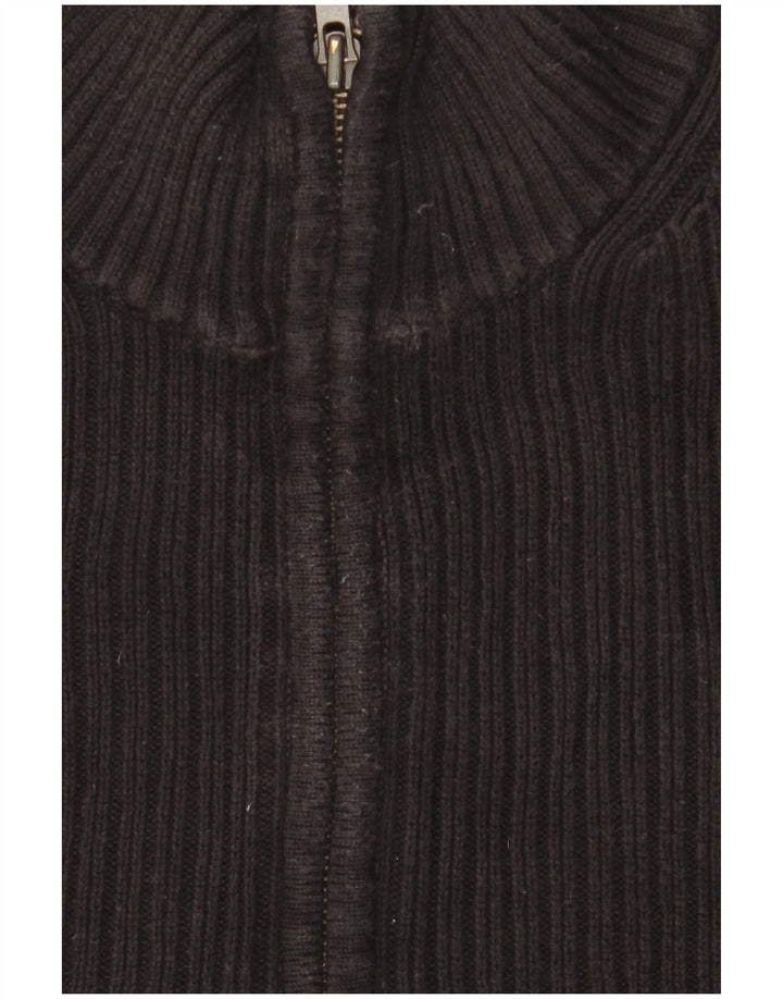 Męski sweter zapinany na zamek Calvin Klein, duży, czarny, bawełniany
