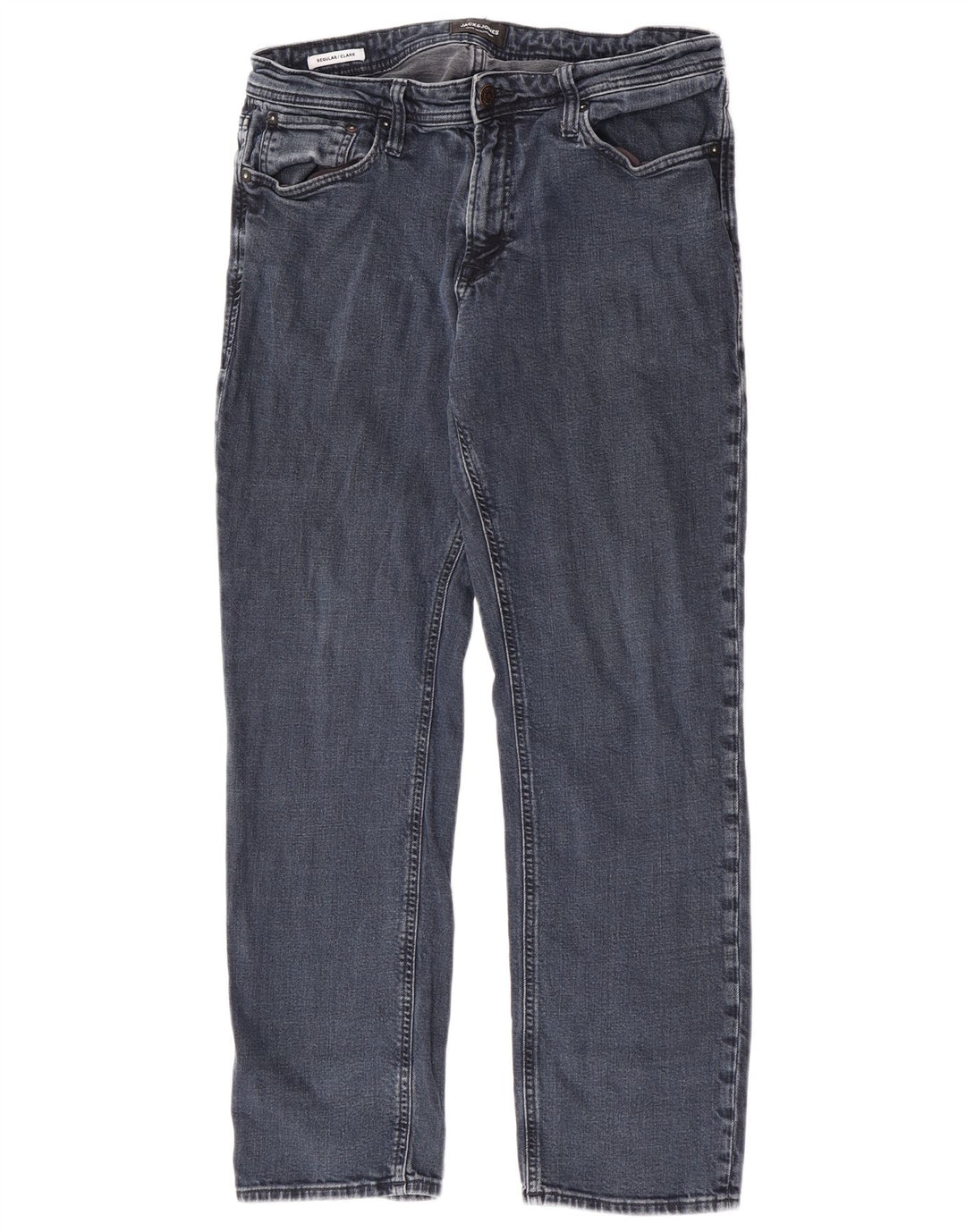Jack & Jones Męskie Clark Regularne proste dżinsy W34 L29 Niebieskie bawełniane