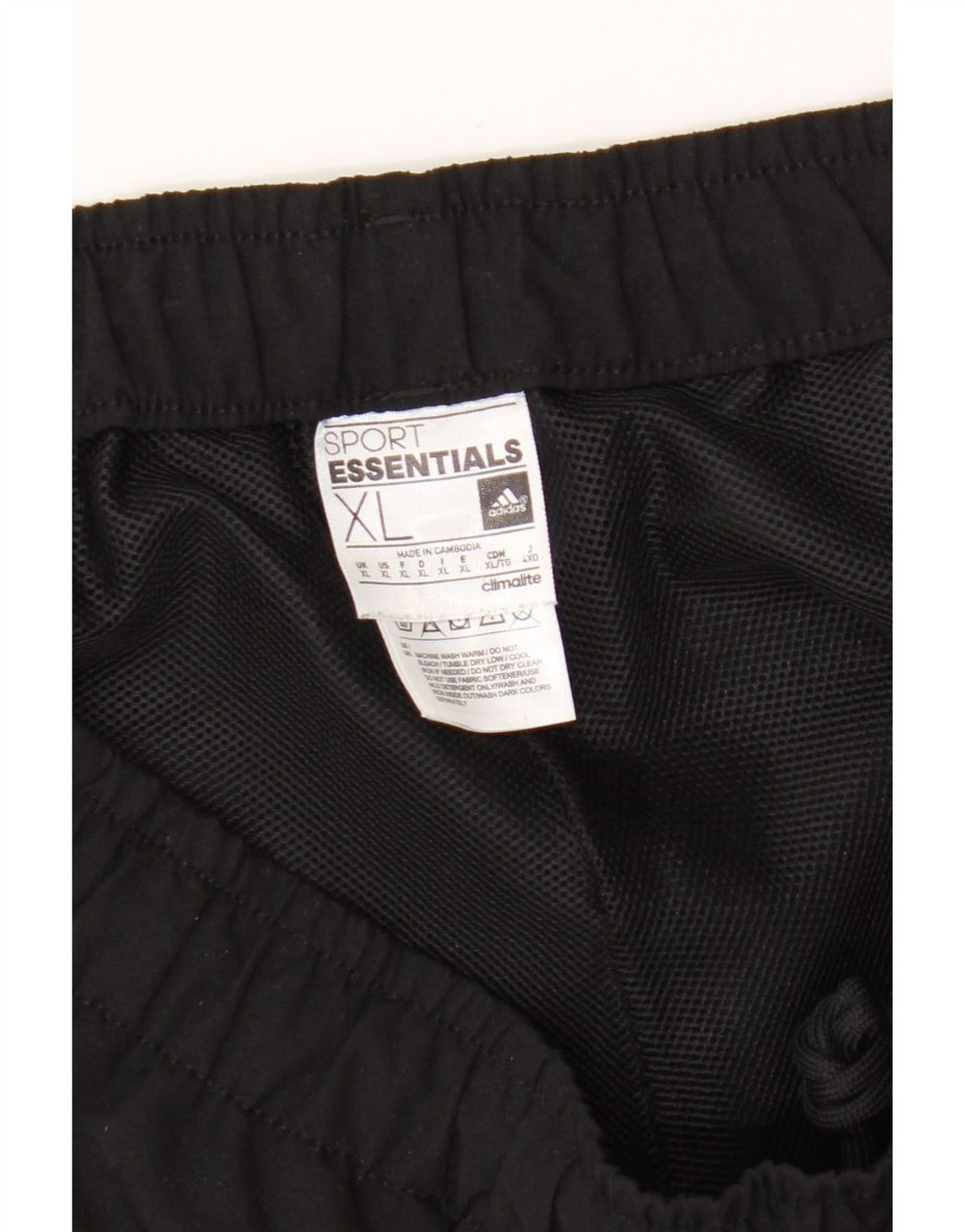 Męskie spodenki sportowe Adidas Climalite XL, czarne, poliestrowe