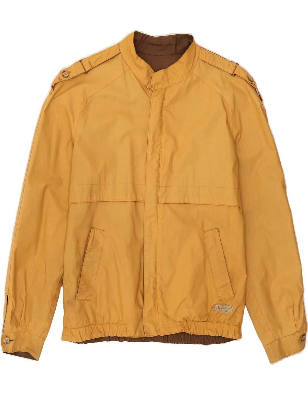 VINTAGE Mens Reversible Jacket UK 40 Large Yellow Cotton Vintage Vintage and Second-Hand Vintage from Messina Hembry 