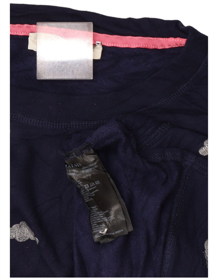 Damski sweter oversize Oasis Graphic UK 10, mały, granatowy