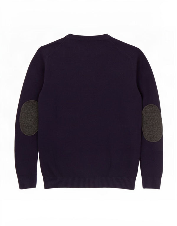 Męski sweter z okrągłym dekoltem Fred Perry XL, fioletowa wełna