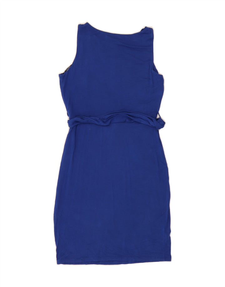 CALVIN KLEIN Womens Sleeveless Sheath Dress US 4 Small Blue Rayon Vintage Calvin Klein and Second-Hand Calvin Klein from Messina Hembry 