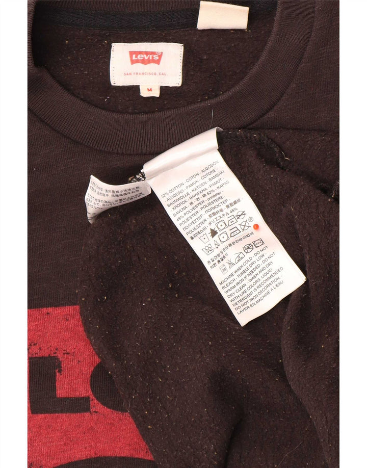 Męska bluza z grafiką Levi's, średnia czarna, bawełniana
