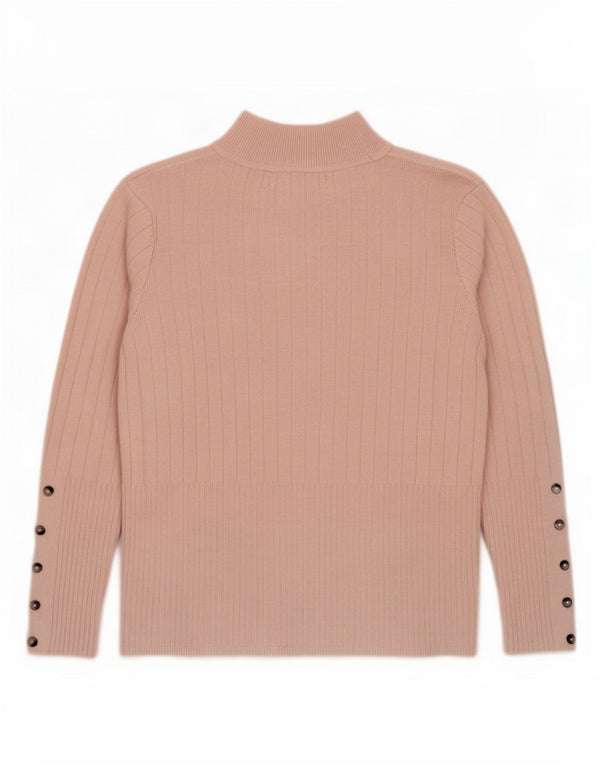 Marks & Spencer Damski sweter z golfem, UK 12, średni róż