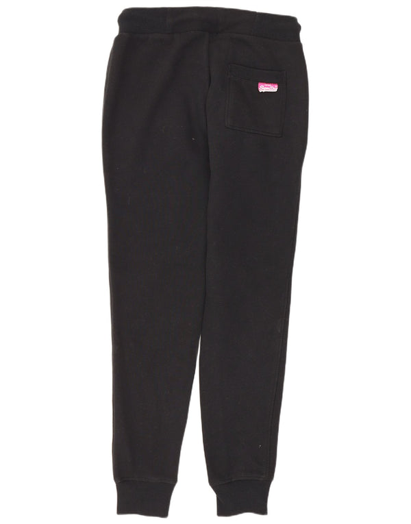 Damskie spodnie dresowe Superdry Graphic Joggers UK 10 Small, czarne, bawełniane