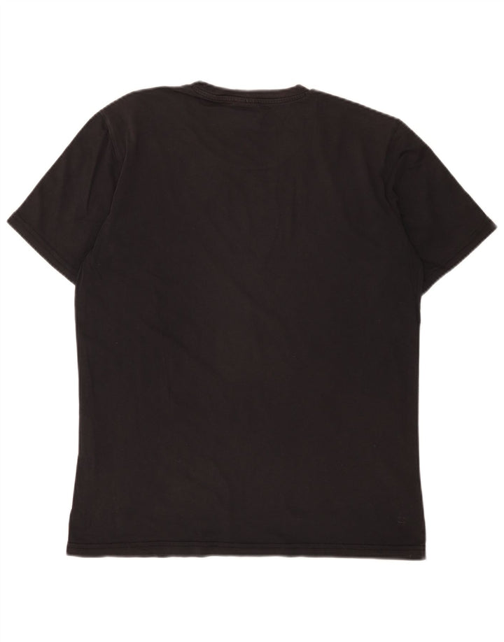 Męski T-shirt Champion z grafiką, mały, czarny, bawełniany