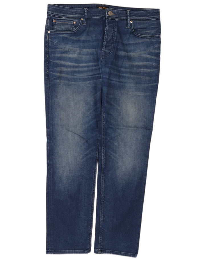 Męskie jeansy slim fit Jack & Jones W34 L30 Niebieskie