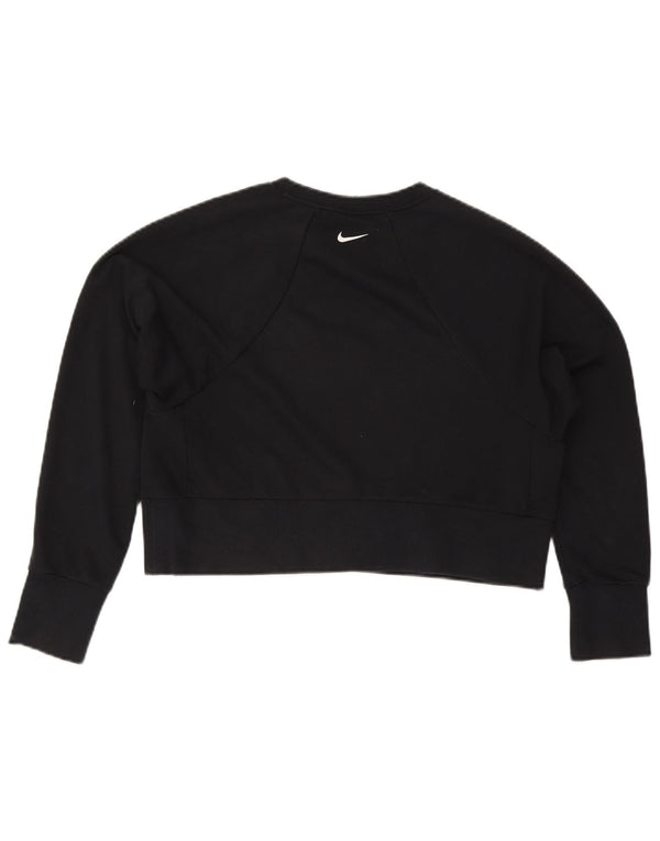 Damska bluza dresowa Nike Crop Graphic Oversize UK 10, mała czarna
