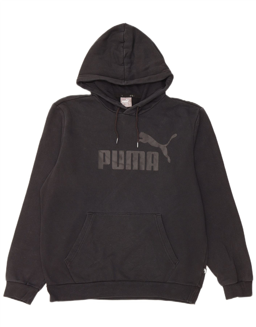 Męski sweter z kapturem i grafiką PUMA, średni czarny, bawełniany