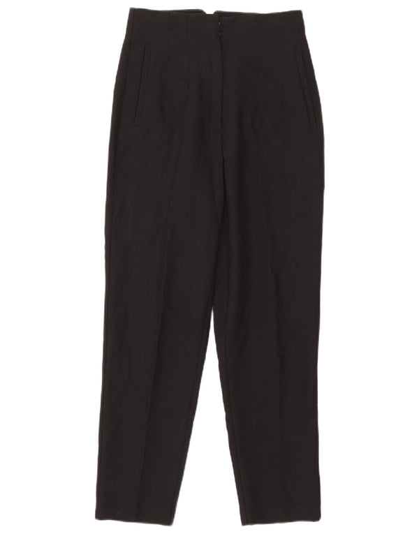 Damskie zwężane spodnie codzienne Zara z wysokim stanem, małe W26 L26 czarne