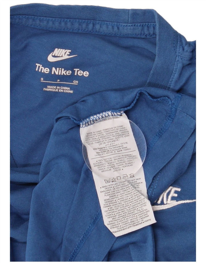 T-shirt męski Nike, mały, niebieski, bawełniany