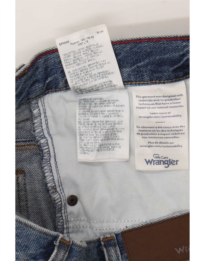 Męskie proste dżinsy Wrangler W38 L27 Niebieskie bawełniane