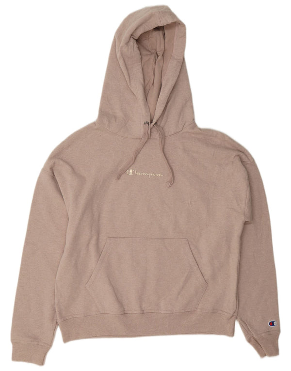 Damski sweter oversize z kapturem Champion UK 10 Small Pink Flecked Cotton