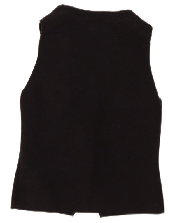 Cos Womens Knit Waistcoat UK 6 XS Black Cotton