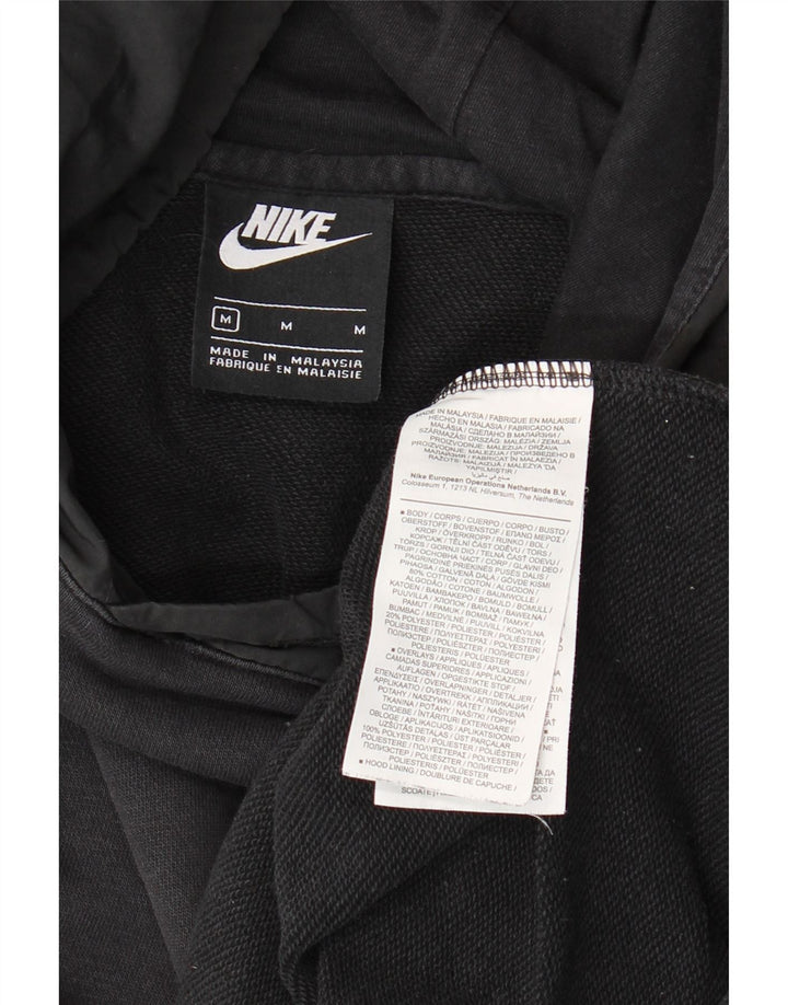 Męski sweter z kapturem Nike z grafiką, średni czarny, bawełniany