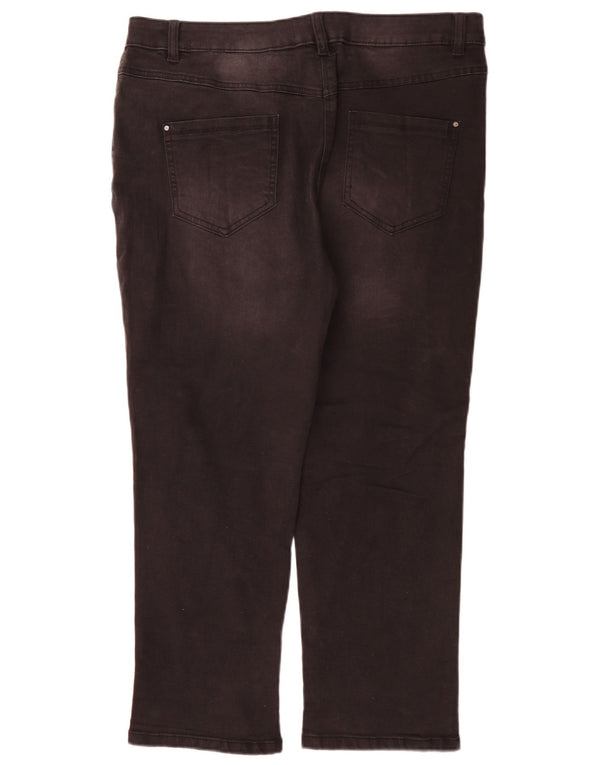Dżinsy damskie M&Co Petite z wysokim stanem, UK 16, duże, W36 L28, czarne