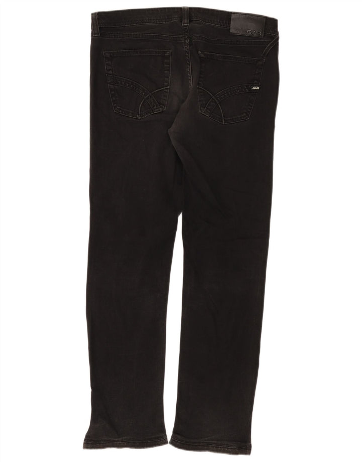 Damskie jeansy Gas Albert Slim W33 L28 Czarne bawełniane